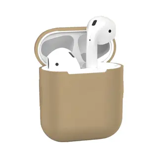 Gmedia AirPods Hoesje Voor Apple AirPods 1 & 2 – Bruin - Siliconen Beschermende Case