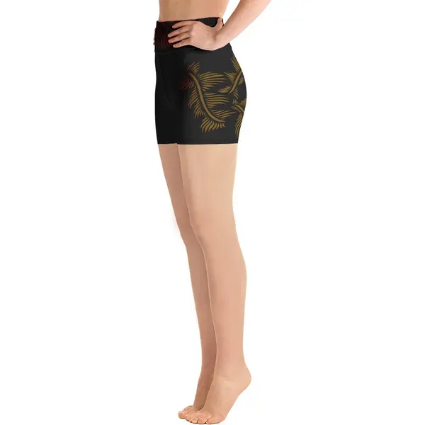 Natascha van Es Sport Short - Design Lines 4 Peace - High Waist Dry Fit High Performance 4way Stretch - Upf 50+ - Hardloop - Yoga - Fitness - Dans - Pilates - thumbnail