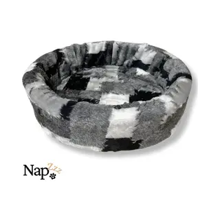 NapZZZ Hondenmand/Kattenmand - Mix Blok Zwart - 46 X 40 X 13 Cm
