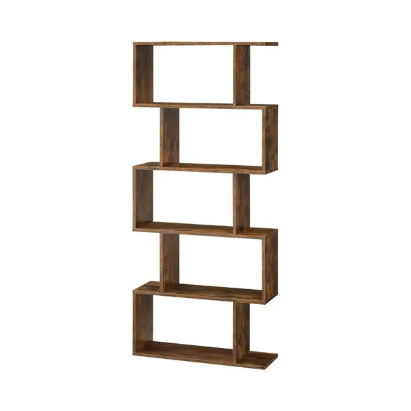 Hoppa! Boekenkast Vintage - Opbergkast - Rechthoekige Vakken - Kast Voor Boeken - Bruin - 70 X 24 X 159 (B X D X H) thumbnail