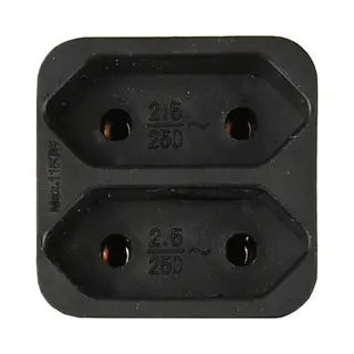 Benson Dubbele Verdeelstekker - Zwart - 2300W - IP20 - 2 Aansluitingen