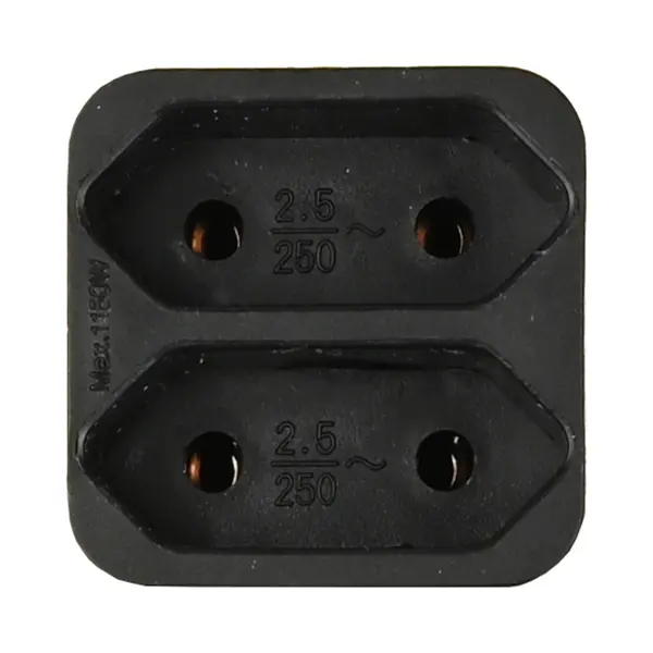 Benson Dubbele Verdeelstekker - Zwart - 2300W - IP20 - 2 Aansluitingen thumbnail