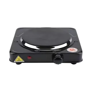 Benson Enkele Elektrische Kookplaat - Compact - 1000 Watt - Zwart - 22 X 22 Cm