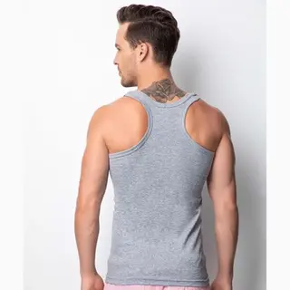 3 Pack-Heren Halter Hemd Tanktop-Sport Heren Singlet-Grijs-maat Xl