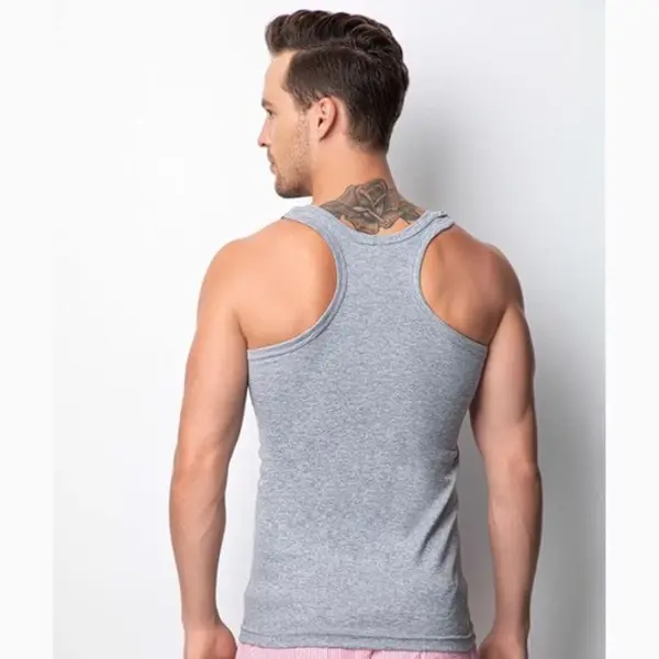 3 Pack-Heren Halter Hemd Tanktop-Sport Heren Singlet-Grijs-maat Xl thumbnail