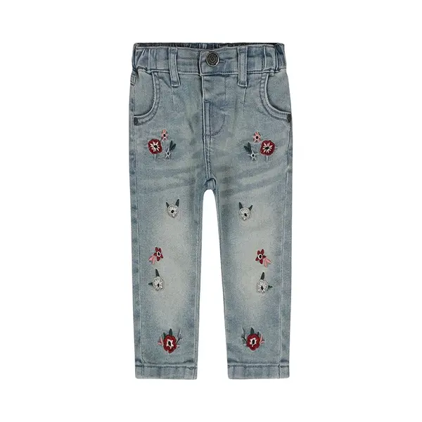 Dirkje Meisjes Loose Fit Jeans - Blue Jeans thumbnail
