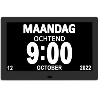 Toivo Dementieklok - 7 Inch Display - Met Afstandsbediening - Digitaal - Alzheimer - Kalenderklok - Klok Met Datum En Dag - Wandklokken