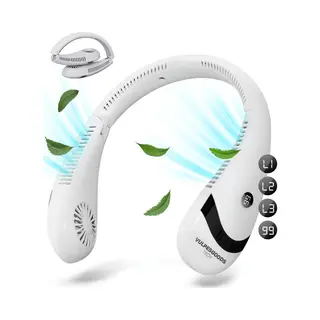 Vulpes Goods® Nekventilator Pro - Draagbare Usb Ventilator - 3 Snelheden - Bladloos - Wit