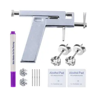 Lbb Oorbel Schieter Set - Metaal - Incl. Studs - Piercing - Kit - Gun - Oorpiercing - Pistool - Naald - Gaatjes Schieter - Tang