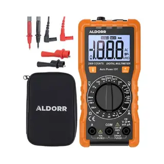 Aldorr Tools - Digitale Multimeter - Ac / Dc - Inclusief Klemtangen & Opberghoes & 3x Aaa Batterijen - Contactloze Spanningdetectie