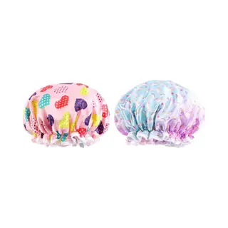 Mylinsé 2 Stuks - Douchemuts Kind Meisje - Unicorn Hartjes - Waterproof - Waterdicht (1-8 Jaar)