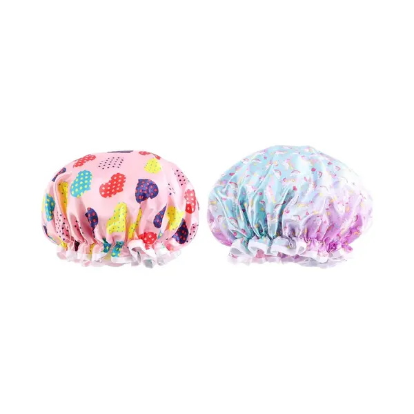Mylinsé 2 Stuks - Douchemuts Kind Meisje - Unicorn Hartjes - Waterproof - Waterdicht (1-8 Jaar) thumbnail
