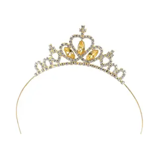Mylinsé Gouden Prinsessen Tiara Voor Meisjes – Luxe Metaal Met Steentjes – Verkleedaccessoire & Feestkroon – Geschikt Vanaf 4 Jaar
