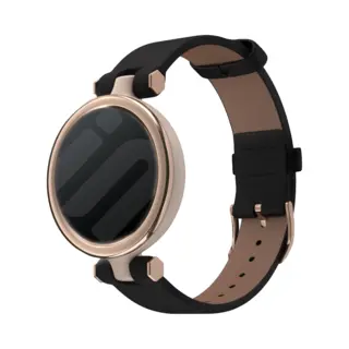 Strap-it Leren Bandje - Geschikt Voor Garmin Lily (zwart)