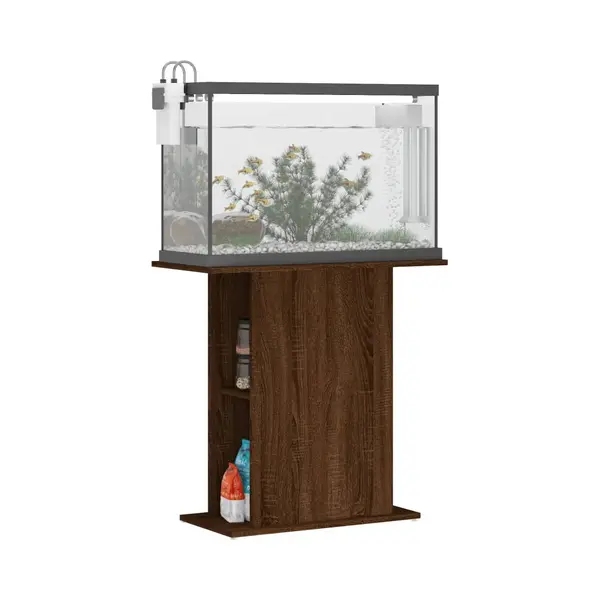 Aquarium Stand Brown Oak 75x36x72.5 Cm Engineered Wood Vidaxl thumbnail
