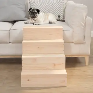 Pet Stair 40x49x47 Cm Solid Wood Pine Vidaxl