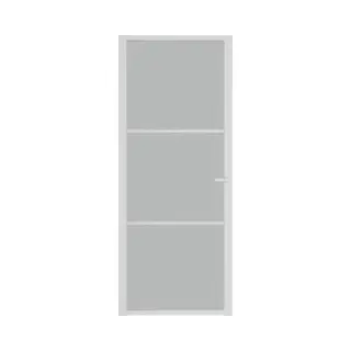 VidaXL Binnendeur 83x201, 5 Cm Matglas En Aluminium Wit