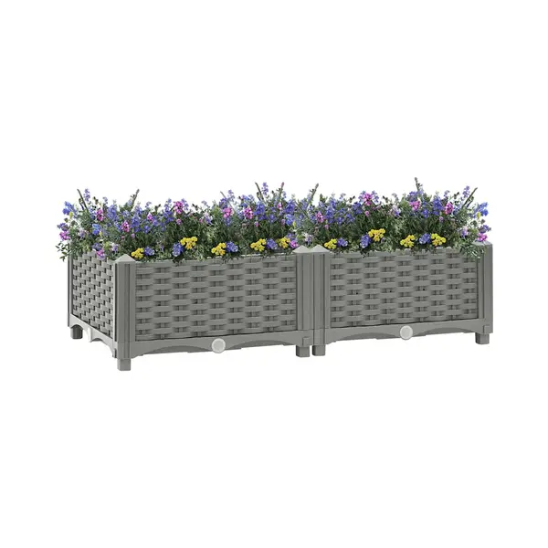 VidaXL - Plantenbak - Verhoogd - 80x40x23 - Cm - Polypropeen thumbnail
