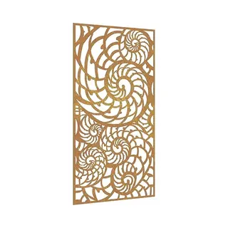 VidaXL Wanddecoratie Tuin Schelpenontwerp 105x55 Cm Cortenstaal