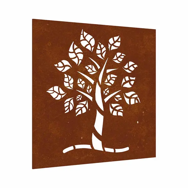 Vidaxl Garten Wanddekoration 55x55 Cm Cortenstahl Baumdesign thumbnail
