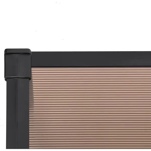 VidaXL - Deurluifel - 122x90 - Cm - Polycarbonaat - Zwart thumbnail
