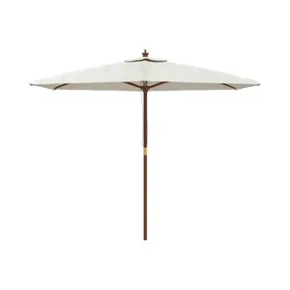 VidaXL Parasol Met Houten Paal 299x240 Cm Zandkleurig