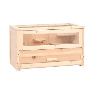 VidaXL Hamsterkäfig 60x30x35 Cm Massivholz Tanne