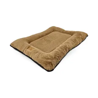 Topmast Soft Pluche Benchmat - Comfort Benchkussen - Beige - Small - 61 X 46 X 6 Cm - Voor Honden - Hondenkussen