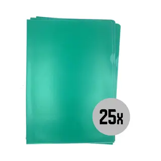 Dula - L-mappen - Insteekmappen - A4 - Groen - Nerf - 25 Stuks - L-Map