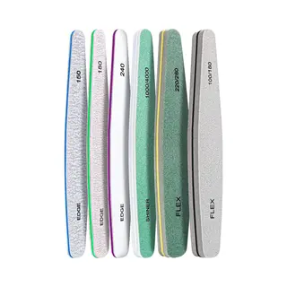 Yubbi 6 Stuks Nagelvijl Zebra Vijl - Manicure Set - Buffer - Polijsten - 100/180 Grit - 150/180/240 Grit - 1000/4000 Grit - 220/280