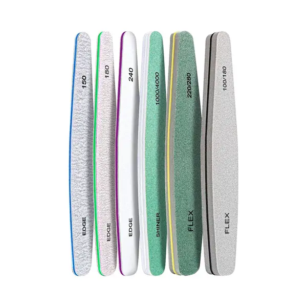 Yubbi 6 Stuks Nagelvijl Zebra Vijl - Manicure Set - Buffer - Polijsten - 100/180 Grit - 150/180/240 Grit - 1000/4000 Grit - 220/280 thumbnail