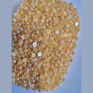 Parels - Kralen Met 1 Platte Zijde - 4 Mm - 80 Gram - Parelmoer Zalm Roos