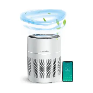 Samako Airflow - Luchtreiniger - Hepa 13 Pro Filter - Hooikoorts, Huisdier Allergieën, Huisstofmijt - Luchtkwaliteitsindicator - Air Purifier-
