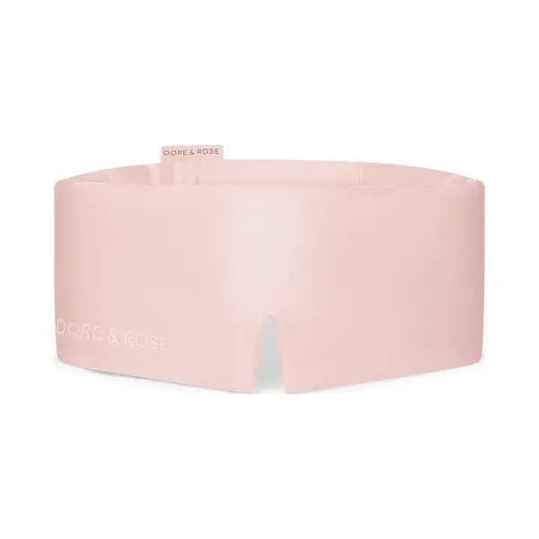 Dore & Rose - Slaapmasker - Oogmasker - Zijden Slaapmasker Voor Mannen En Vrouwen - Deep Sleep Mask - Eye Mask - Verduisterend - Wallen - Lichtroze - thumbnail