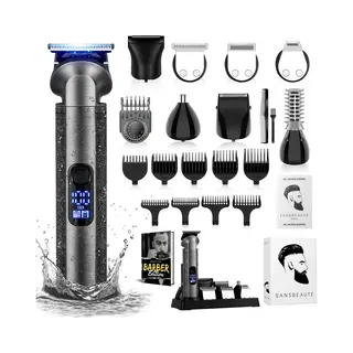 Sansbeauté 8-in-1 Baardtrimmer Mannen - Trimmer Voor Baard En Lichaam - 0.5-15MM - Incl. 8 Opzetstukken - Waterproof - All In One - Bodygroomer