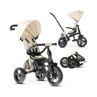 Deryan Explorer Luxe Driewieler - Opvouwbaar Met Mandje - Nougat