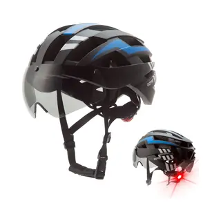 Gooff® Blitz Fietshelm Met Vizier En Verlichting - Ebike Helm Voor Volwassenen - Geschikt Voor Elektrische Fiets En Racefiets - Led Licht - Dames En