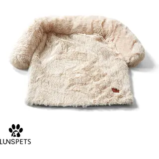 Lunspets - Hondendeken Bank - Hondenmand - Hondenkussen - Afritsbaar - Wasbaar - Beige - 115 Cm