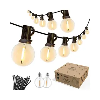 Partizzle® Partizzle 15m Dimbaar Lichtsnoer Rond - Waterdicht / 25 Led Lampjes Slinger - Kerst Lichtslinger Voor Buiten Terras En Camping - Tuinverlichting -