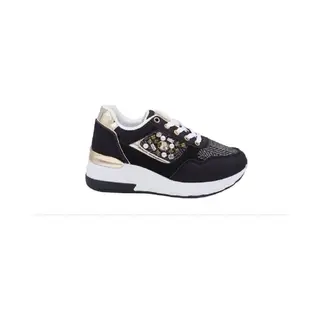 ZoeZo Design - Sneakers - Nieuwe Collectie - Herfst/winter 2024/2025 - Goud - Zwart - Wit - Bling - Stenen - Strass - Stof - Kunstleder - Suedine -