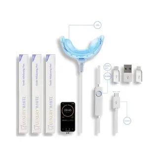 Luxury White De Witte Led Tanden Whitening Kit - 100% Veilig - Peroxidevrij - Whitening Kit - Whitening Kit - Whitening Kit - Whitening Kit -
