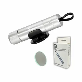 Mci® - Veiligheidshamer - Noodhamer- Auto Hamer - 2 In 1 Safety Hammer & Gordelsnijder - Inclusief Testglas & Zelfklevende Houder - Zilver