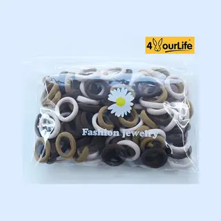 4YourLife Dikke Haarelastiekjes - 100 Stuks - Karamel Kleur - Ø 20mm - 5mm Dik - Elastiek - Haar Accessoires - Kinderen - Peuter - Baby - Gift - Cadeau