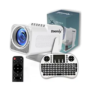 Zoomly® Pro Max Beamer – Mini Beamer – Smart Projector – Full Hd 1080p – Supports 4K – Android 13 – Verjaardagscadeautje – Ios &