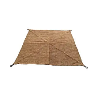 CocoWeave Vierkant Schaduwdoek – 4x4 Meter – Duurzame & Stijlvolle Zonnedoek Van Kokosvezel – Effectieve Zonwering & Waterdoorlatend Zonnezeil