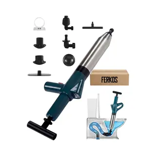 FerKos Ontstopper - Wc Ontstopper - Gootsteenontstopper - Toilet Ontstopper - Wc Ontstopper Met Hoge Druk - Inclusief Ophangring - Inclusief