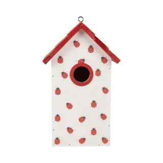 Clayre & Eef Vogelhuis 15x10x22 Cm Wit Hout