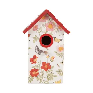 Clayre & Eef Vogelhuis 15x10x22 Cm Wit Hout