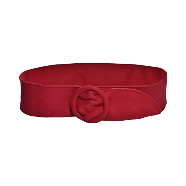 Suède Tailleriem / Wikkelriem - Rood | Imitatieleer / Polyester | 110 X 7 Cm | Fashion Favorite thumbnail