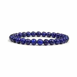 Bixorp Gems Lapis Lazuli Armband 6mm Kralen - Edelsteen Kralenarmband - 18cm